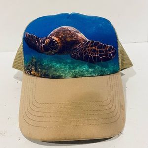Hawaiian Tortoise Baseball Cap Snap Back Trucker Hat Mesh